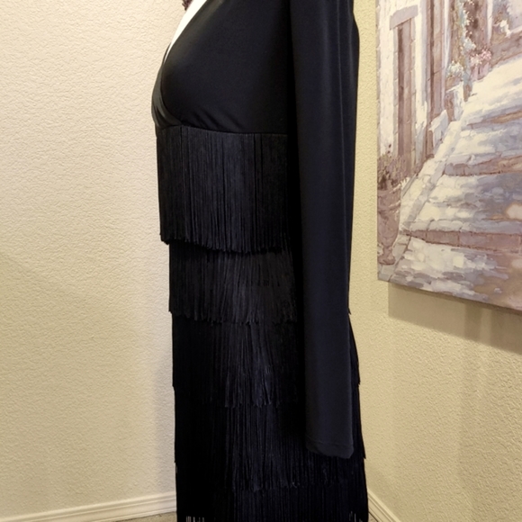 HOT! Muse Black Fringe Dress - Picture 5 of 6